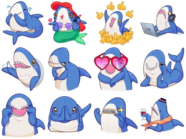 Наклейки "акулы"