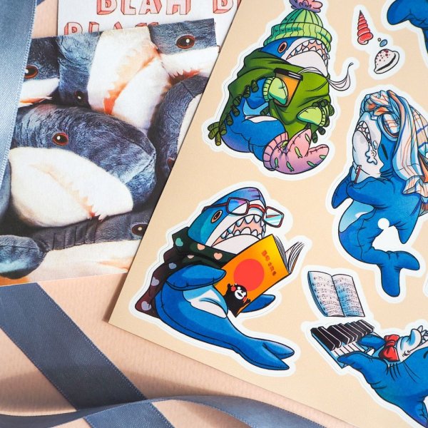 Стикеры акула