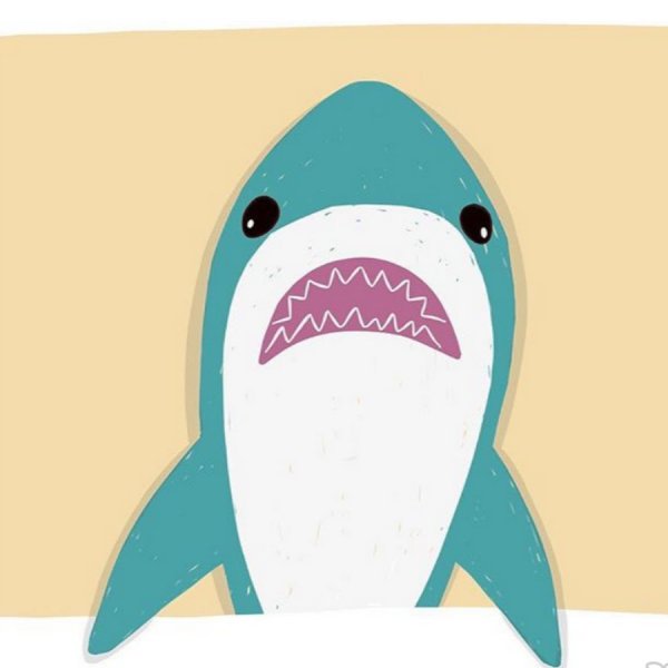 Акула из Икеи рисовать