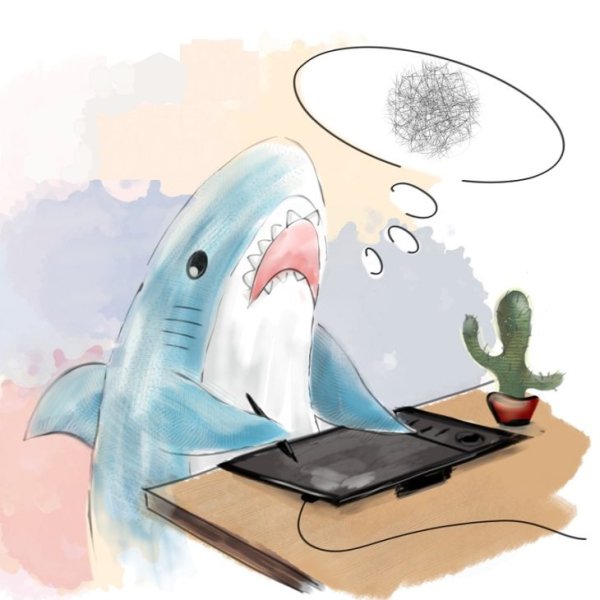 Акула из Икеи рисунок