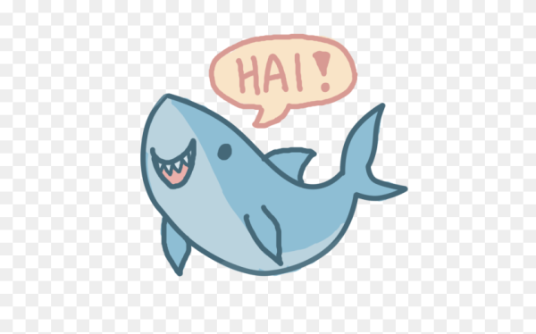 Мультяшная акула милая маленькая