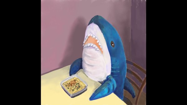 Акула из икеа арт