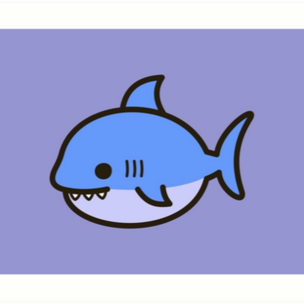 Милые акулы для срисовки