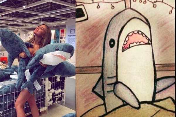 Акула из Икеи рисунок