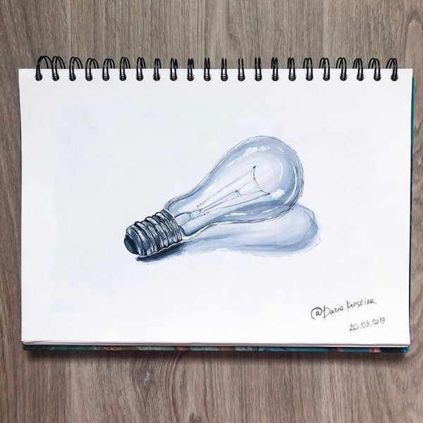 Лампочка маркерами