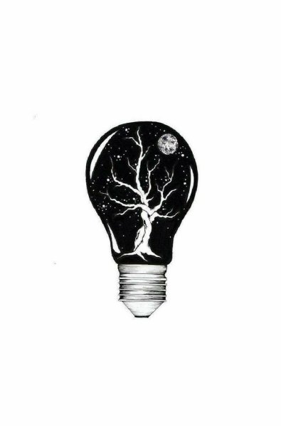Тату лампочка эскиз