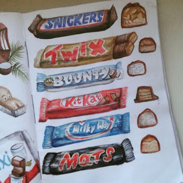 Батончик рисунок