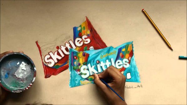 Конфета рисунок маркерами