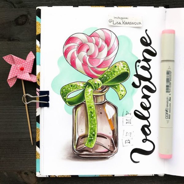 Скетчи маркерами Лиза Краснова