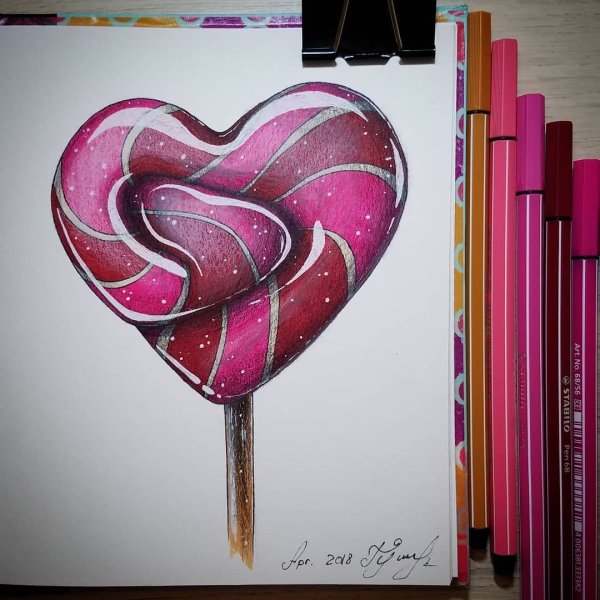 Леденец маркерами