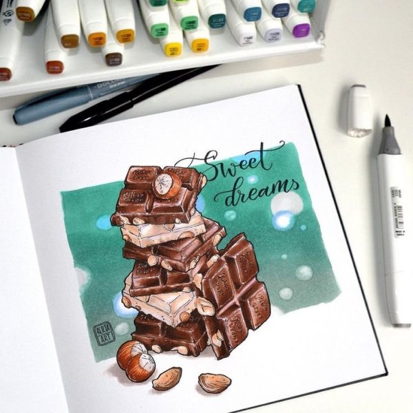 Шоколад маркерами