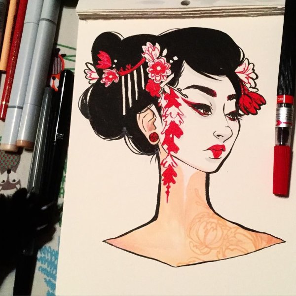 Скетчи в японском стиле