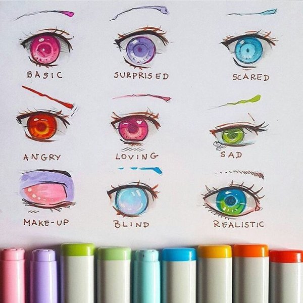 Аниме срисовать глаза Наруто