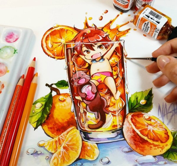 Рисунки арт маркерами