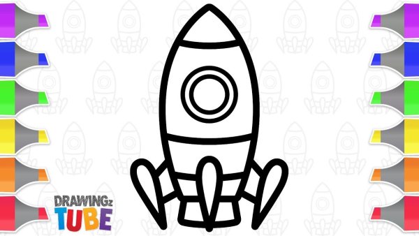 Зарисовки маркером ракеты