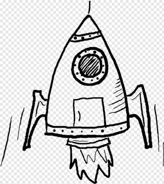 Космическая ракета скетч