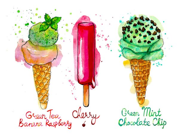 Мороженое скетч маркерами