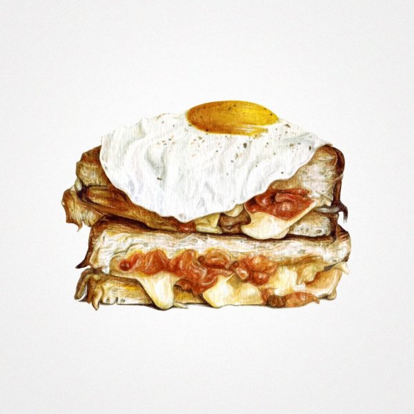 Бутерброд акварелью