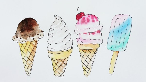 Идеи для рисунков мороженки