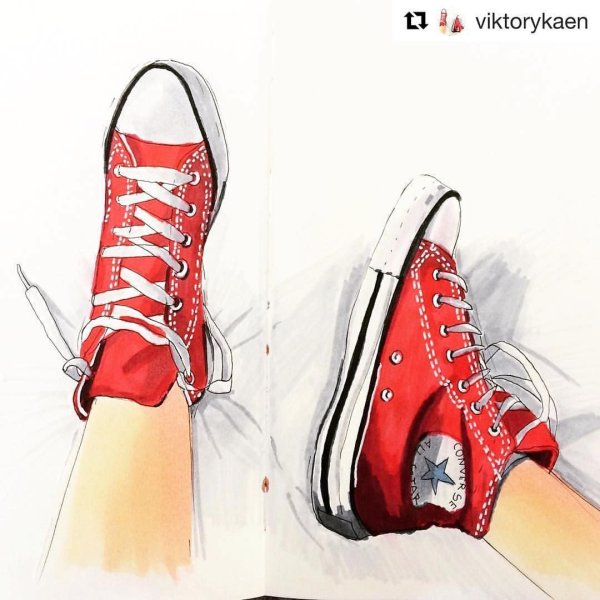 Кроссовки маркерами