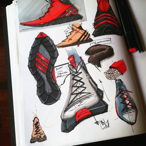 Дизайнерский эскиз кроссовка