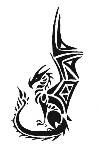 Дракон хной на руке