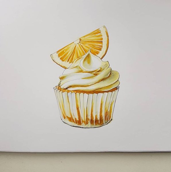 Пирожное маркерами