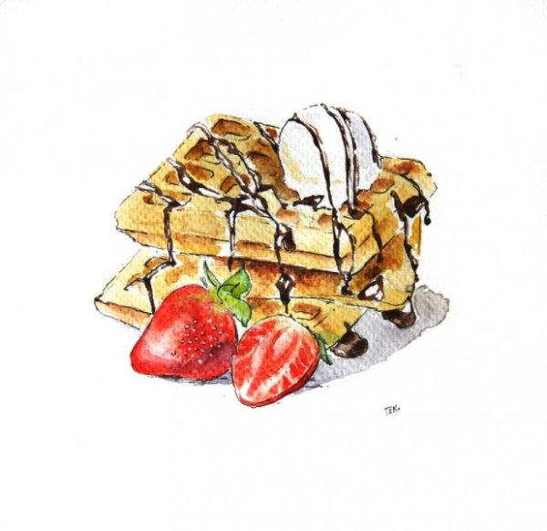 Бельгийские вафли скетчинг