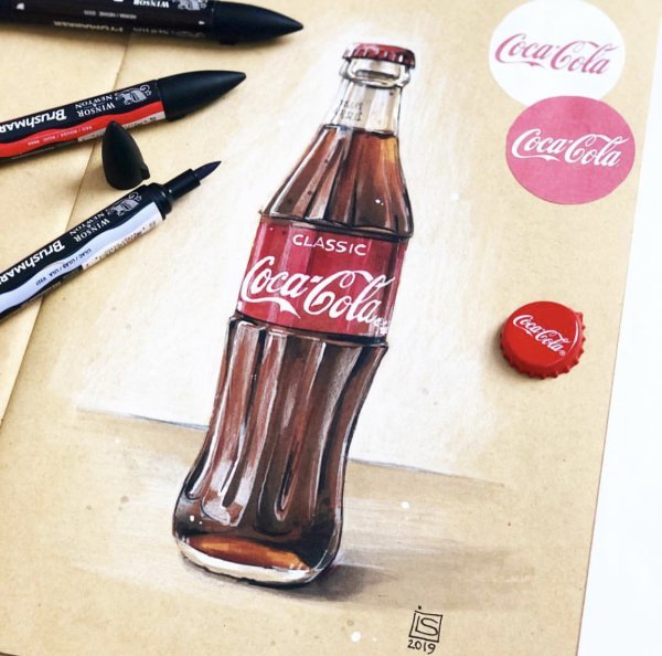 Рисунки для скетчбука маркерами еда