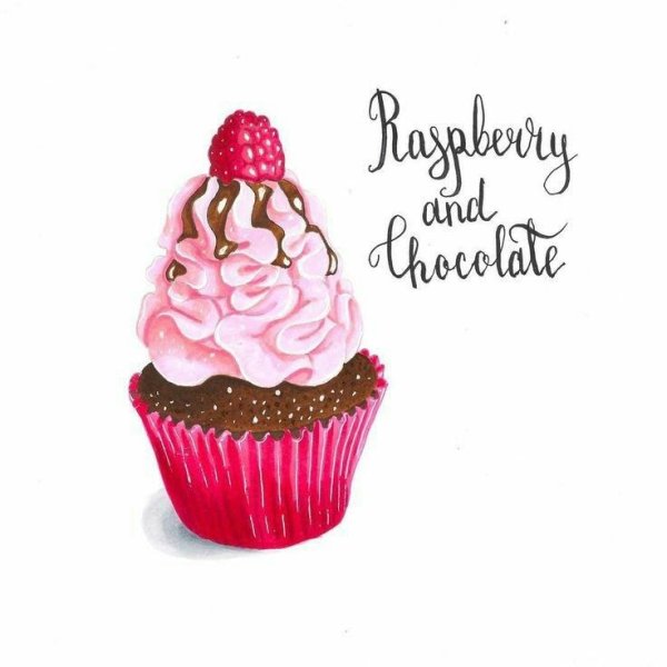 Капкейк скетчинг маркерами