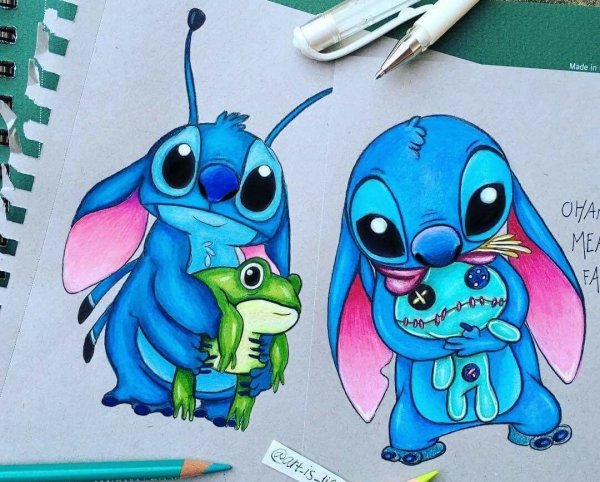 Стич скетч маркерами