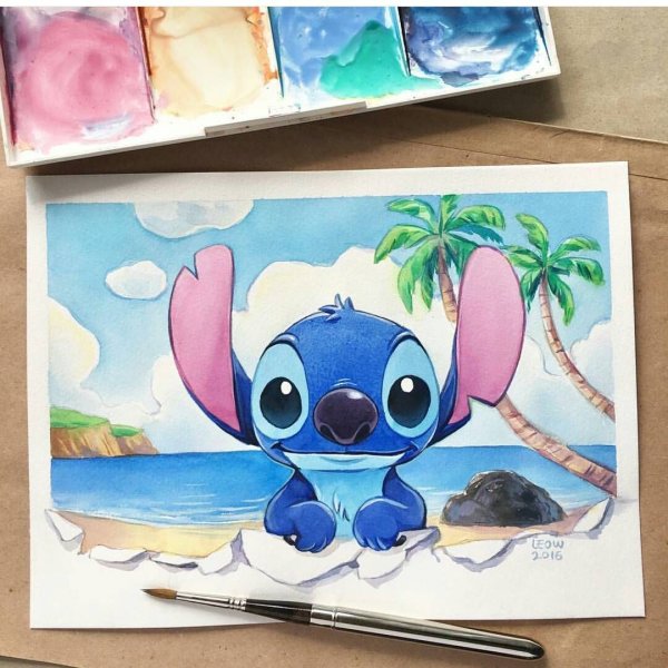 Лило и Стич нарисовать легко