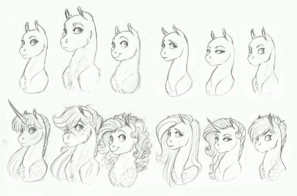 Морды пони для рисования