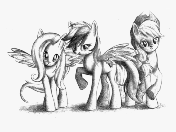 Картинки для срисовки пони