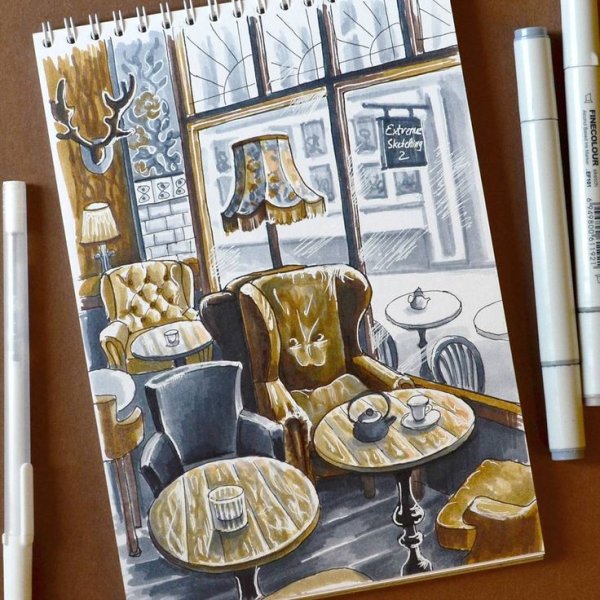 Скетчбук интерьер