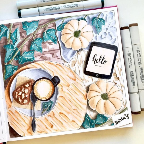 Идеи для рисунков маркерами