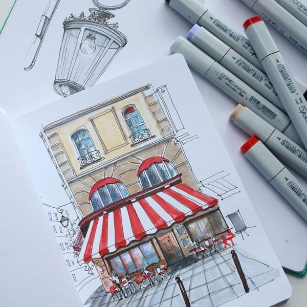 Скетчбук для рисования маркерами