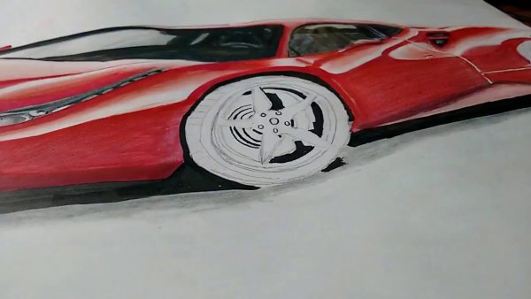 Феррари с рисунками на кузове