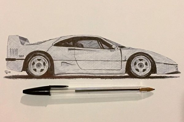 Ferrari f40 drawing Chassis