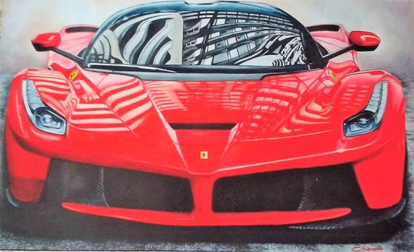 Феррари f12 рисунок карандашом