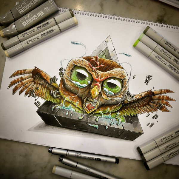 Скетчинг Сова