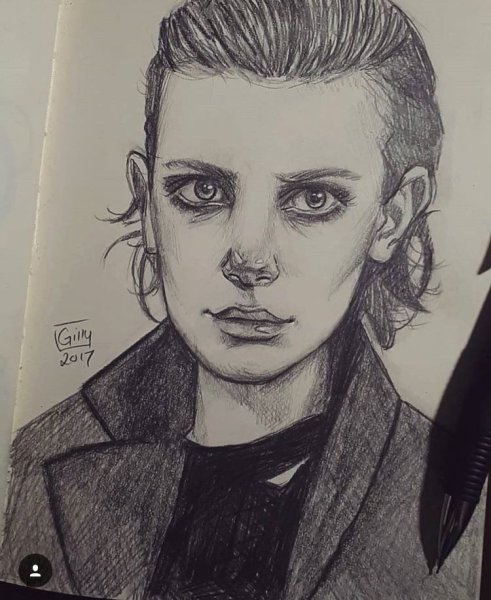 Милли Бобби Браун рисунок