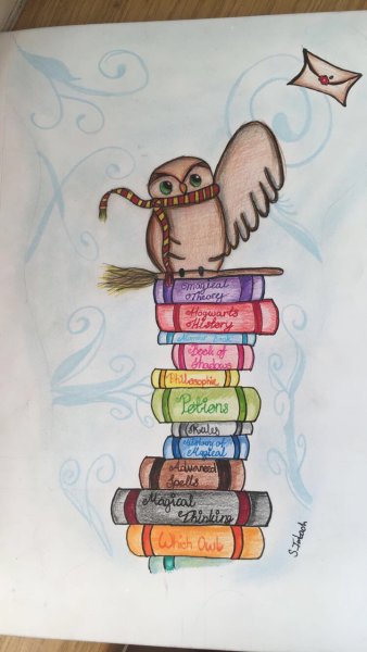 Лёгкие рисунки для скетчбука Гарри Поттер