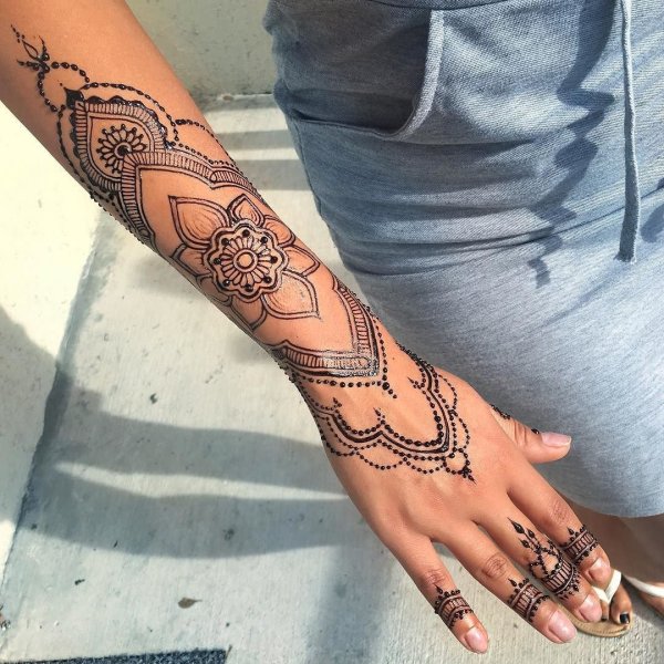 Тату узоры на руке для девушек