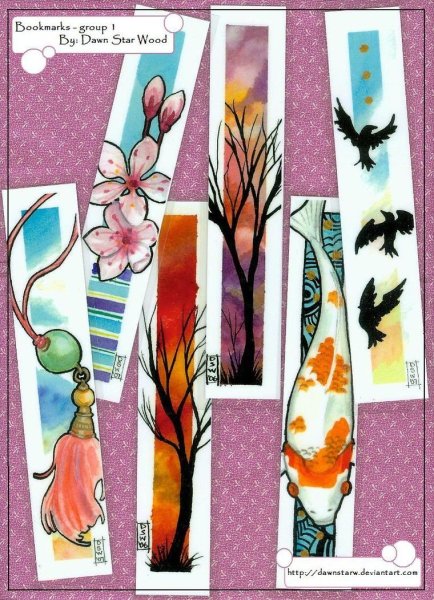 Закладки для книг акварелью