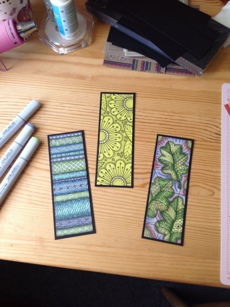 Красивые закладки фломастерами