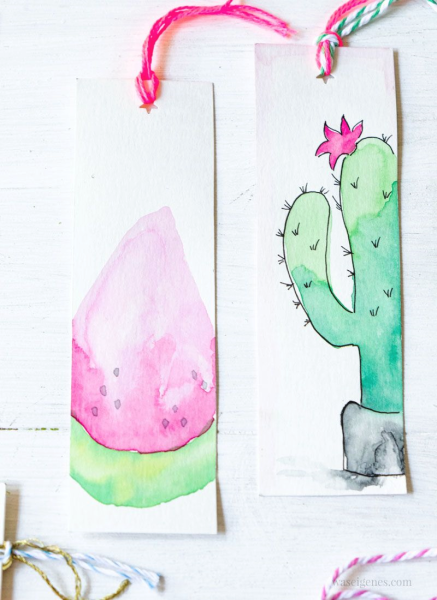 Акварельные закладки легко