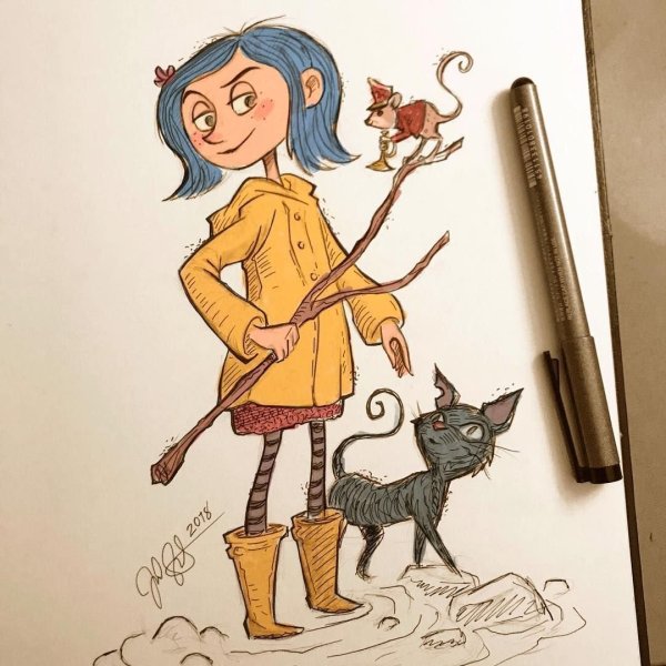 Каролина в стране кошмаров рисуннки