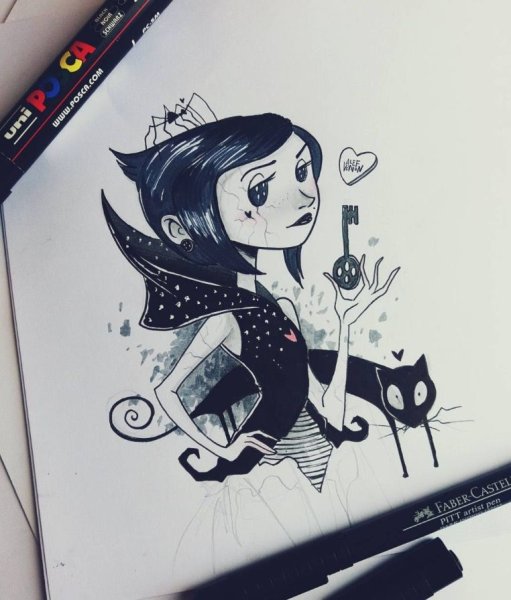 Тим Бертон арт Коралина