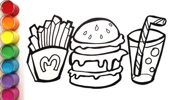 Раскраска макдональдс